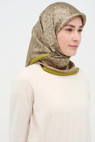 Çerçeveli Sura İpek Eşarp - Çağla TUGBA