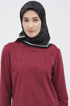 Çerçeveli Twill İpek Eşarp - Siyah TUGBA