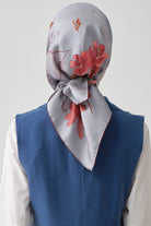 Süregan Twill İpek Eşarp - İndigo TUGBA