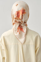 Süregan Twill İpek Eşarp - Krem TUGBA