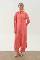 Çift Dolama Kemerli Uzun Tunik - Mercan TUGBA