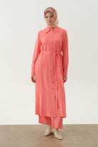 Çift Dolama Kemerli Uzun Tunik - Mercan TUGBA