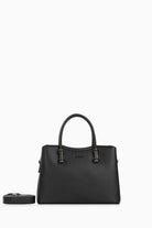 Çift Kulplu Metal Detaylı Çanta - Siyah TUGBA
