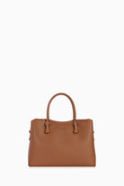 Çift Kulplu Metal Detaylı Çanta - Taba TUGBA