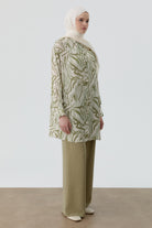 Çift Pile Detaylı Pantolon - Olive TUGBA