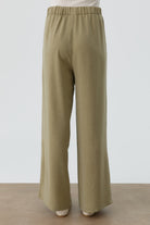 Çift Pile Detaylı Pantolon - Olive TUGBA