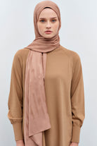 Çizgi Desen Viskon Şal - Bisküvi TUGBA