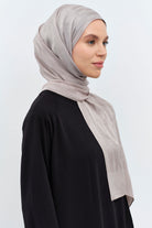 Çizgi Desen Viskon Şal - Koyu Gri TUGBA