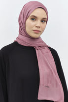 Çizgi Desen Viskon Şal - Gül Kurusu TUGBA