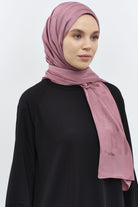 Çizgi Desen Viskon Şal - Gül Kurusu TUGBA