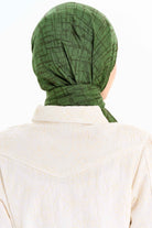 Çizik Desen Viskon Şal - Haki TUGBA