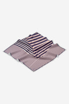 Çubuk Desenli Twill İpek Eşarp - Lila TUGBA