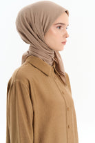 Dalga Desen Pamuk Eşarp - Vizon TUGBA