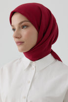Dalga Desen Stil Eşarp - Bordo TUGBA