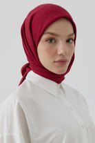 Dalga Desen Stil Eşarp - Bordo TUGBA