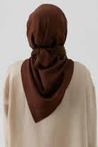 Dalga Desen Stil Eşarp - Kahve TUGBA