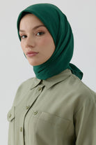 Dalga Desen Stil Eşarp - Zümrüt TUGBA