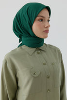 Dalga Desen Stil Eşarp - Zümrüt TUGBA