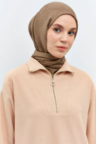 Dalga Desenli Şal - Açık Kahve TUGBA