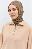 Dalga Desenli Şal - Açık Kahve TUGBA