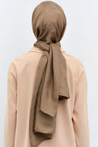 Dalga Desenli Şal - Açık Kahve TUGBA