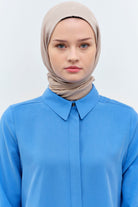 Dalga Desenli Şal - Bej TUGBA