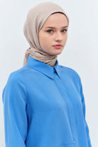 Dalga Desenli Şal - Bej TUGBA