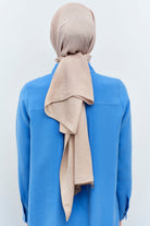 Dalga Desenli Şal - Bej TUGBA