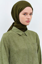 Dalga Desenli Şal - Haki TUGBA