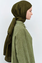 Dalga Desenli Şal - Haki TUGBA