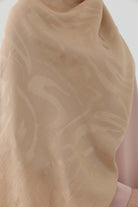 Dalgalı Nida Naturel Şal - Bej TUGBA