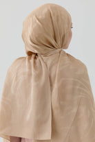 Dalgalı Nida Naturel Şal - Bej TUGBA
