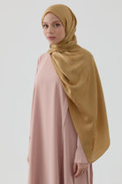 Dalgalı Nida Naturel Şal - Safran TUGBA