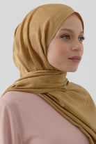 Dalgalı Nida Naturel Şal - Safran TUGBA