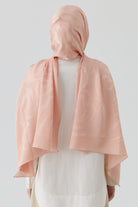 Dalgalı Nida Naturel Şal - Somon TUGBA