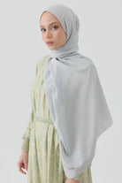 Dalgasal Desen Pamuk Şal - Gümüş TUGBA