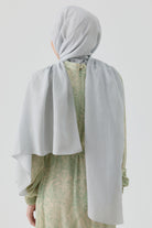 Dalgasal Desen Pamuk Şal - Gümüş TUGBA