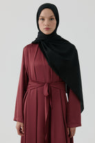 Dalgasal Desen Pamuk Şal - Siyah TUGBA