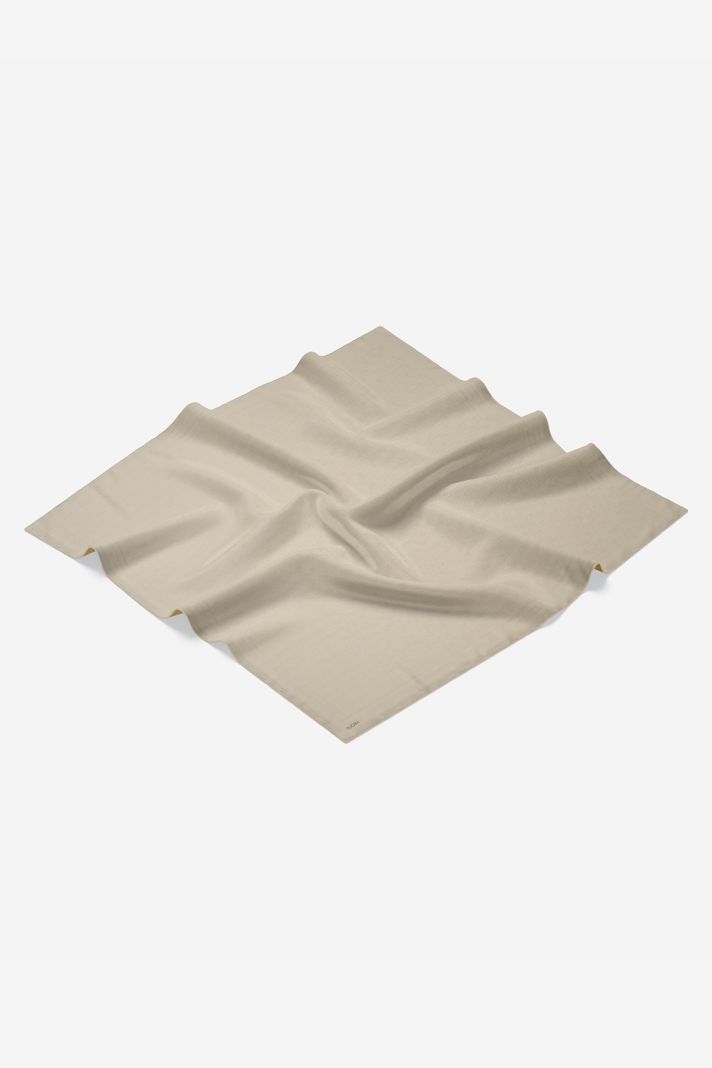 Dama Desenli Zeugma Eşarp - Kum TUGBA