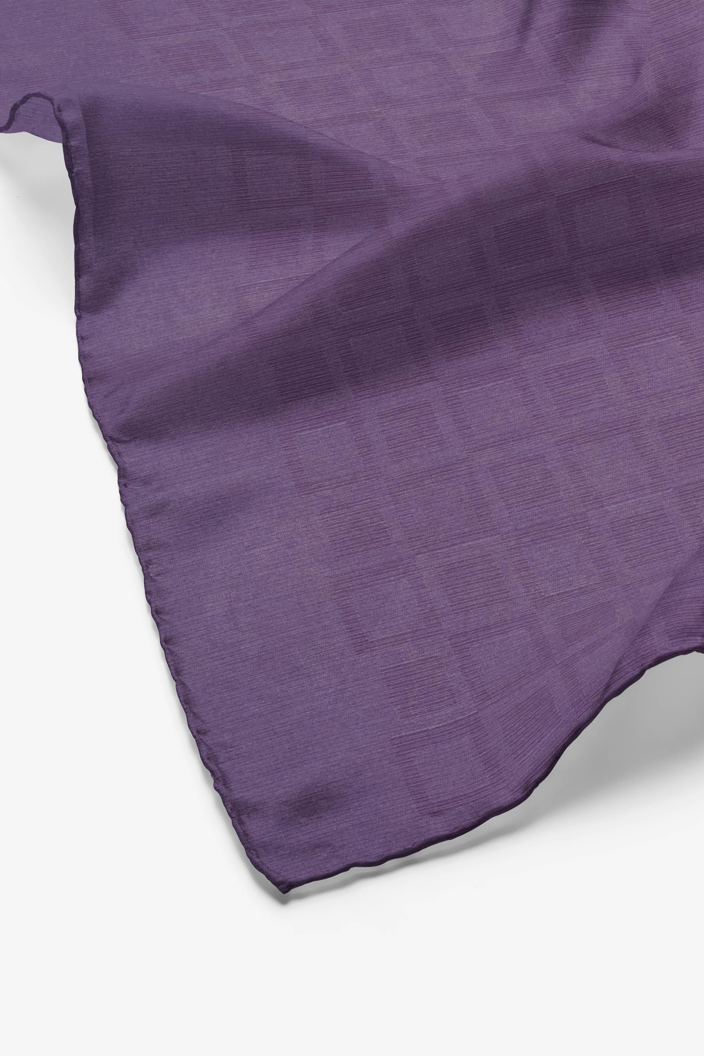 Dama Desenli Zeugma Eşarp - Mor TUGBA