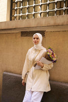 Dantel Garnili Giy-Çık - Ekru TUGBA