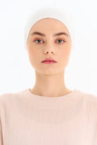 Dantelli Topuz Bone - Ekru TUGBA