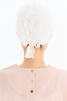 Dantelli Topuz Bone - Ekru TUGBA