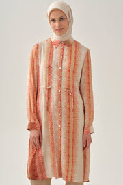 Degrade Desenli Tunik - Mercan TUGBA
