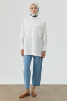 Denim Mono Pantolon - Açık Mavi TUGBA