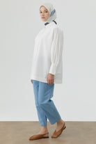 Denim Mono Pantolon - Açık Mavi TUGBA