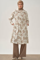 Desenli Keten Kap - Vizon TUGBA