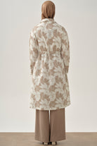 Desenli Keten Kap - Vizon TUGBA