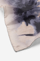 Desenli Twill İpek Eşarp - Mavi TUGBA