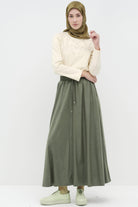 Dört Parçalı Cepli Etek - Haki TUGBA